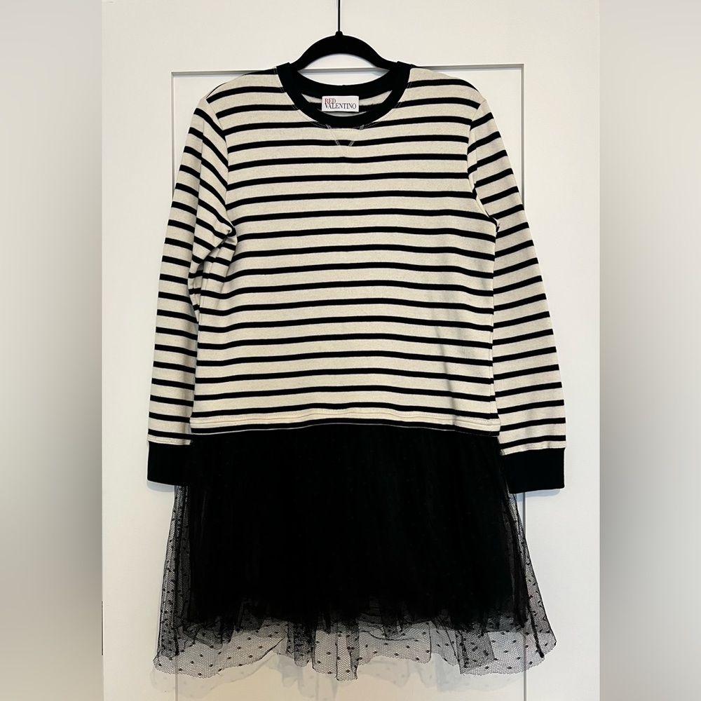 Valentino Sweater Dress with Tulle Bottom